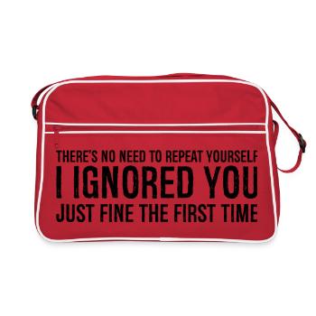 il n’y a pas besoin de te répéter Je t’ai ignoré - Sac Retro - rouge/blanc - Devant