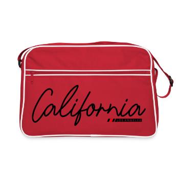 Motif abstrait de paysage naturel - Sac Retro - rouge/blanc - Devant