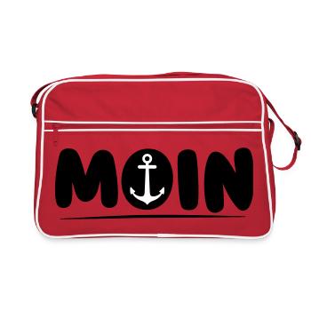 Moin avec Anker - Sac Retro - rouge/blanc - Devant