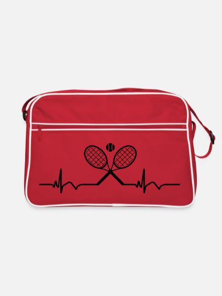 Raquette de tennis ECG Battement de cœur - Sac Retro - rouge/blanc - Devant