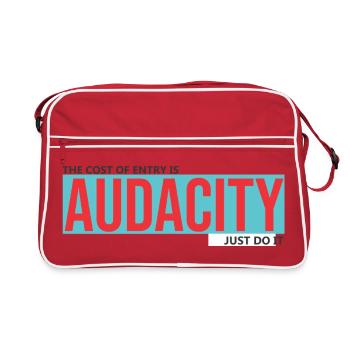 Audace : Rouge vif sur turquoise - Sac Retro - rouge/blanc - Devant