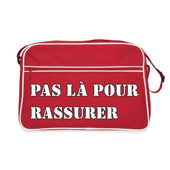 Pas là pour rassurer - Sac Retro - rouge/blanc - Devant