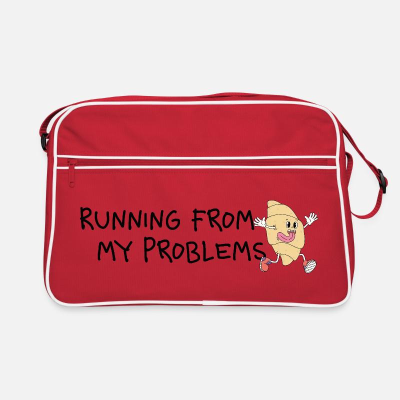 Running from My Problems – Retro Comic Humor Retro Bag