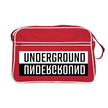Background double font - Retro Bag - red/white - Front