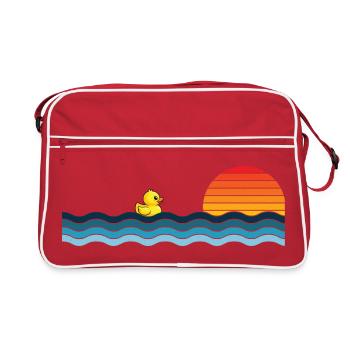 Canard en caoutchouc vintage Duckie Retro Duck Lover - Sac Retro - rouge/blanc - Devant