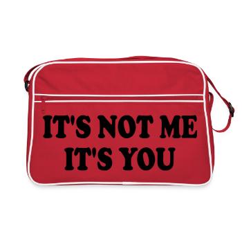 it's not me it's you - Retro Tasche - Rot/Weiß - Vorne