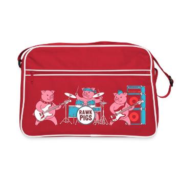 Rawk Pigs Drum Band - Retro Bag - red/white - Front
