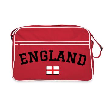 USA Flagge Design Schwarz - Retro Tasche - Rot/Weiß - Vorne
