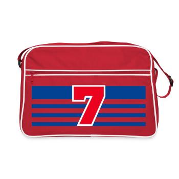 Numéro 7 France  - Sac Retro - rouge/blanc - Devant