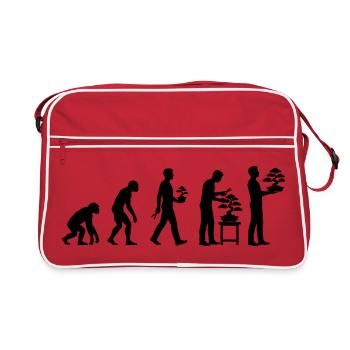 Bonsaï Évolution des plantes Bonsaï japonaises - Sac Retro - rouge/blanc - Devant