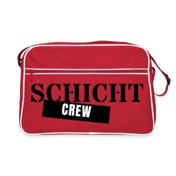 Équipe de nuit - Collègues de nuit de travail - Sac Retro - rouge/blanc - Devant
