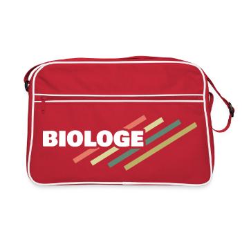 Biologiste en tant que profession - Sac Retro - rouge/blanc - Devant