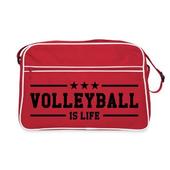 Volleyball is life - Retro Tasche - Rot/Weiß - Vorne
