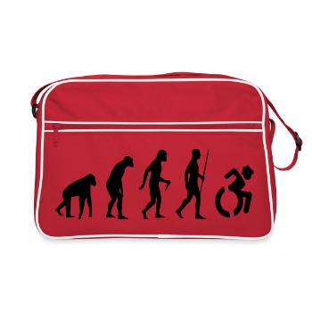 Evolution Wheelchair. The wheelchair evolution * - Retro Bag - red/white - Front
