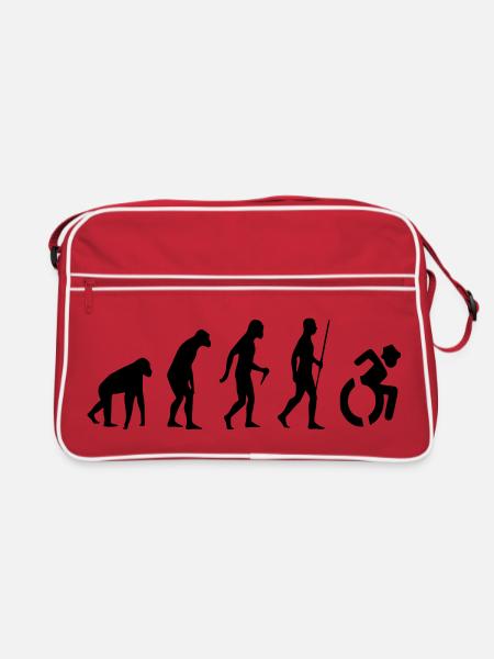 Evolution Wheelchair. The wheelchair evolution * - Retro Bag - red/white
