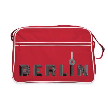 Berlin Berlin - Capitale de l’Allemagne - Sac Retro - rouge/blanc - Devant