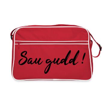 Saarland dialect shirt Saar Saarland gift - Retro Bag - red/white - Front