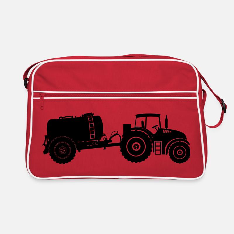 Traktor mit Geierbehälter Retro Tasche