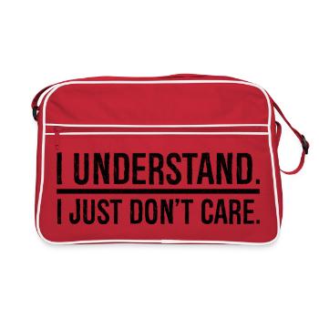 Je comprends, je m’en fiche - Sac Retro - rouge/blanc - Devant