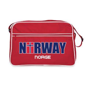 Norvège - Norvège - Norvège - Drapeau - Scandinavie - Sac Retro - rouge/blanc - Devant