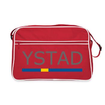 Drapeau de la Suède - Ystad - Sverige - Schweden - Sac Retro - rouge/blanc - Devant