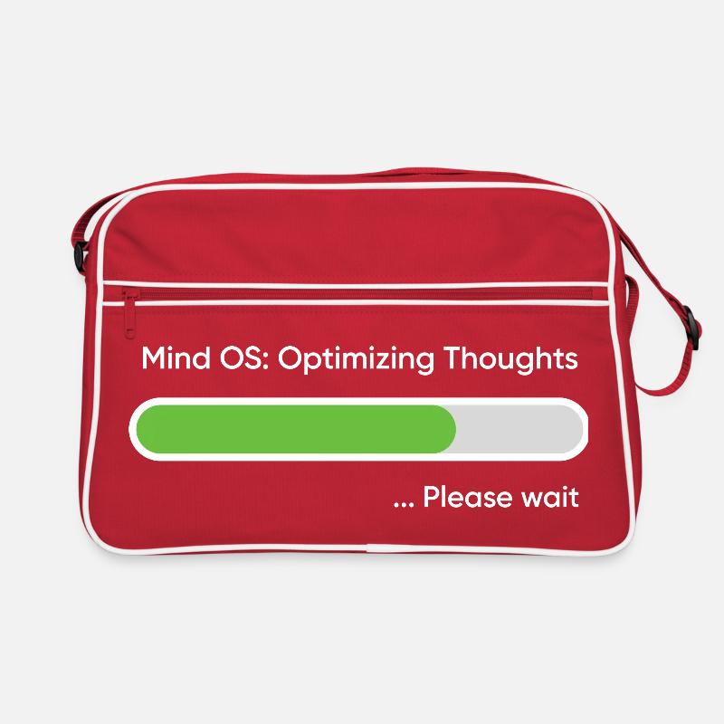 Mind OS Optimieren der Gedanken... Bitte warten Retro Tasche
