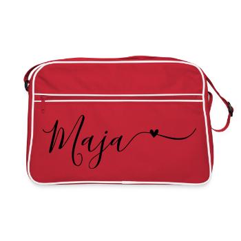 Maja Name First Name Decorative - Retro Bag - red/white - Front