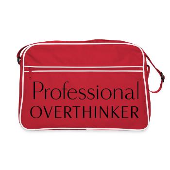 Professional Overthinker Minimalist - Retro Bag - red/white - Front