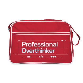 Professional OVERTHINKER tech - Retro Bag - red/white - Front