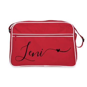 Leni Prénom Décoratif - Sac Retro - rouge/blanc - Devant