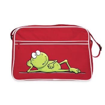 Kiss Me Fairy Tale Frog Cool Frog - Retro Bag - red/white - Front