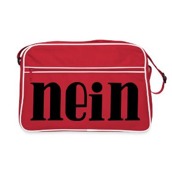 nein - Lettering Typo - Retro Tasche - Rot/Weiß - Vorne