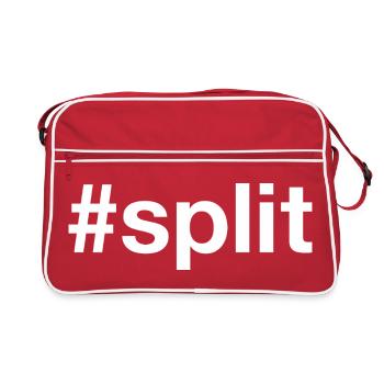 Split Hrvatska Croatia Kroatien Hashtag - Retro Bag - red/white - Front