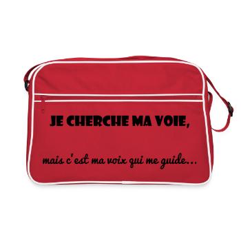 CITATION. MESSAGE. HUMOUR. CITATIONS DRÔLES - Sac Retro - rouge/blanc - Devant