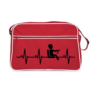 Busfahrer Herzklopfen - Retro Tasche - Rot/Weiß - Vorne