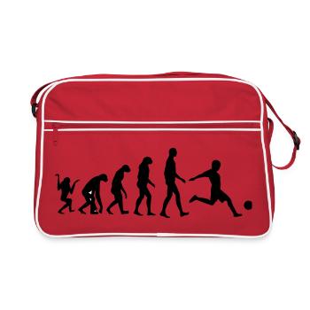 Évolution Footballeur : Dominez Depuis l'Origine - Sac Retro - rouge/blanc - Devant