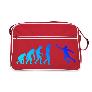Geschenkidee für den Faustballspieler mit Fistball - Retro Tasche - Rot/Weiß - Vorne