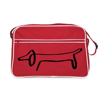 Lignes de dackel - Sac Retro - rouge/blanc - Devant