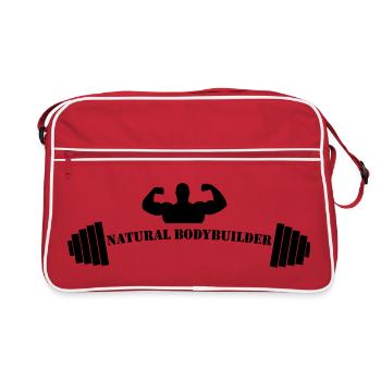 bodybuilder, bodybuilding, fitness, workout, beast - Retro Bag - red/white - Front