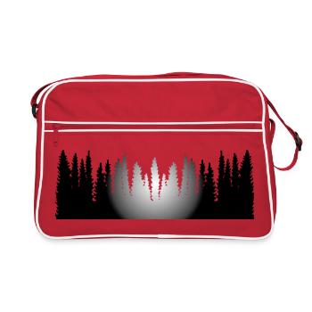 Woid mid Sun - Forêt avec soleil, nature - Sac Retro - rouge/blanc - Devant