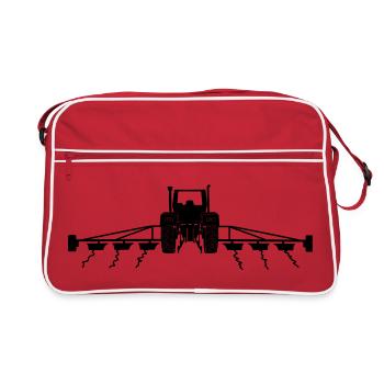 Ferme agricole de tracteurs - Sac Retro - rouge/blanc - Devant