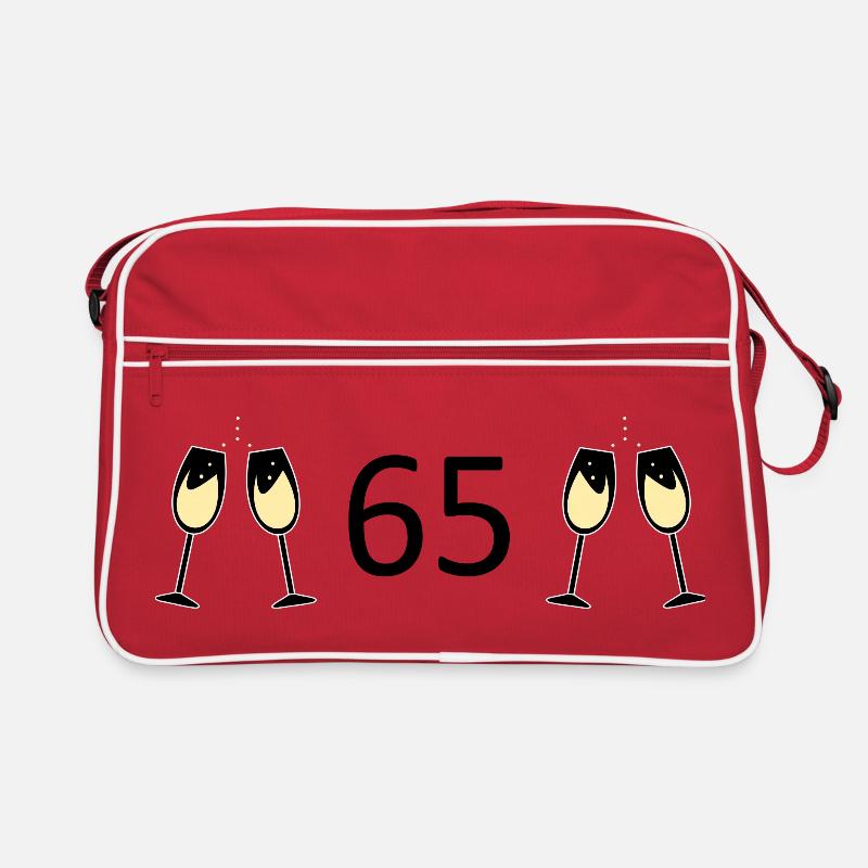 65e anniversaire 65 ans 65 Numéro 65 Noir Sac Retro