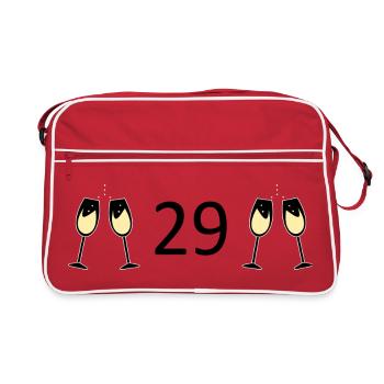 29th Birthday 29 Years Anniversary 29 Years Number 29 - Retro Bag - red/white - Front