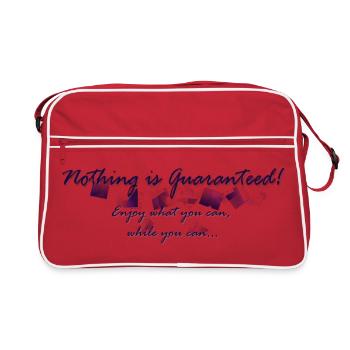 Nothing is guaranteed - Retro Bag - red/white - Front