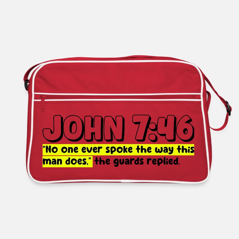 John 7:46 | Bible Quote Retro Bag