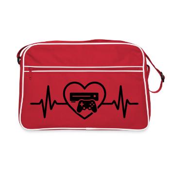 Game Console Gamer Heart - Retro Bag - red/white - Front