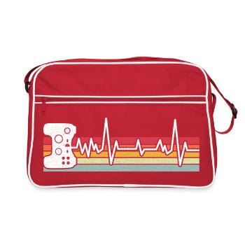 Gamer Jeu Vidéo Blueberry Vintage Gaming - Sac Retro - rouge/blanc - Devant
