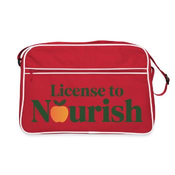LICENCE POUR NOURRIR Diététiste Expert - Sac Retro - rouge/blanc - Devant