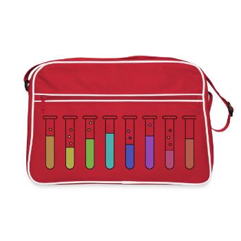 Test tubes with chemicals - Retro Bag - red/white - Front