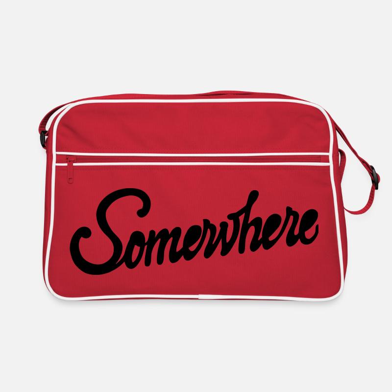 Somewhere Calligraphy Hand Lettering Design Retro Bag